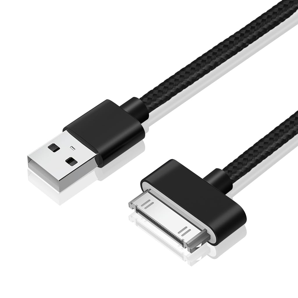 Verilux 30-Pin Charger Cable 6.6ft Long 30-Pin to USB Charger Cable Nylon Braided Charging Cable for i Phone 4/i Phone 4S iPod Classic 4/5/6th Gen, iPod Nano, iPad 2/3 Gen Verilux 30-Pin Charger Cable 6.6ft Long 30-Pin to USB Charger Cable Nylon Braided Charging Cable for i Phone 4/i Phone 4S iPod Classic 4/5/6th Gen, iPod Nano, iPad 2/3 Gen
